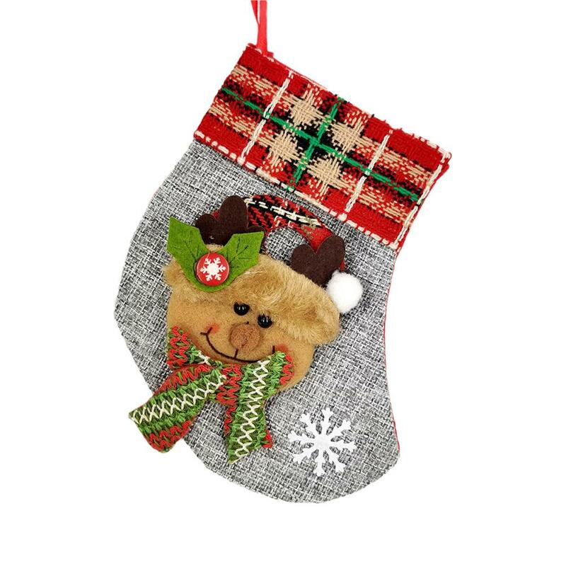 Christmas Candy Socks Snowflake Letter Stocking Christmas Decoration For Home 2023 Xmas Tree Ornament Gift Navidad Natal 20 W7q4