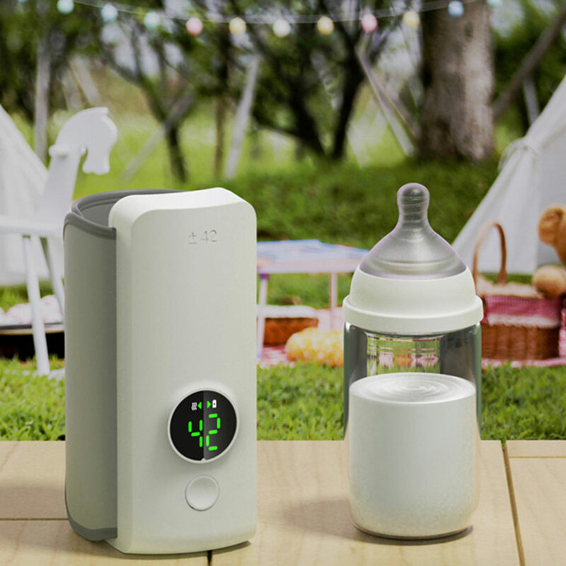 Calentador de biberones Digital recargable con carga USB para Picnic y Camping