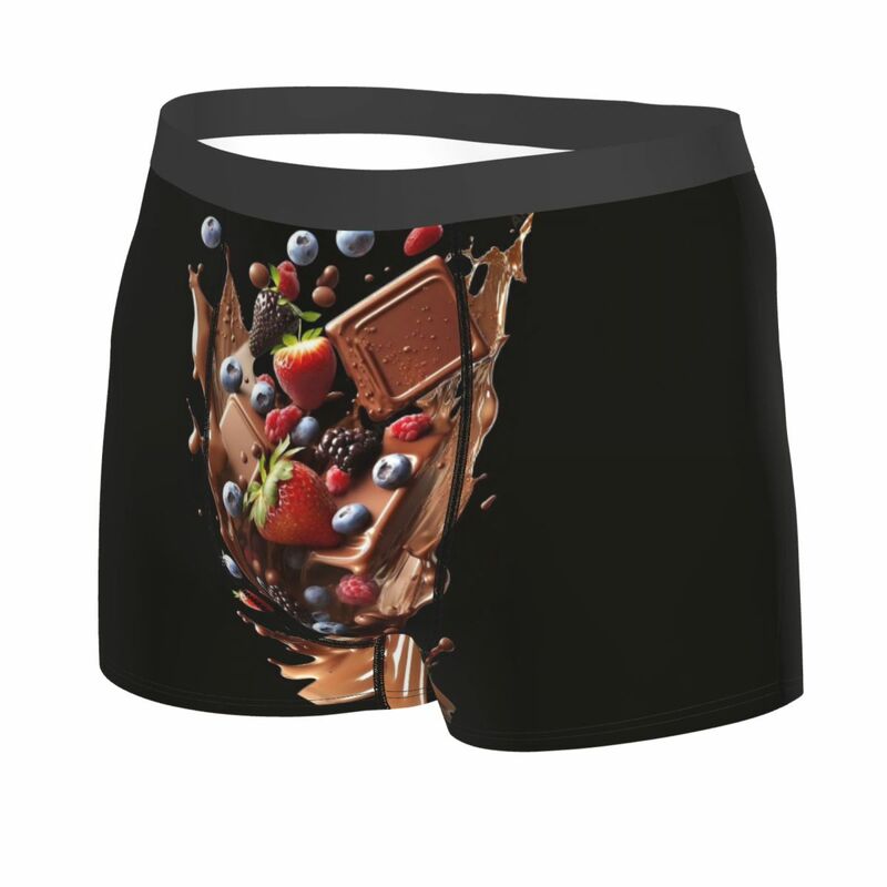 Nussige Schokoladeneis-Waffel-Herren-Boxershorts, hoch atmungsaktive Unterhosen, hochwertige 3D-Druck-Shorts Geburtstags geschenke