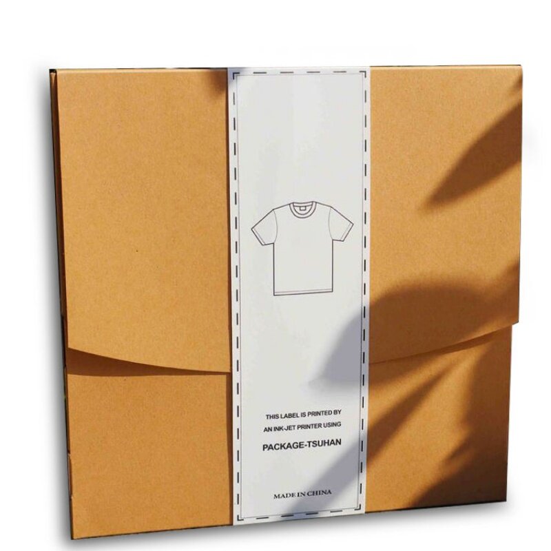 Embalaje de ropa de papel Kraft personalizado, caja de camiseta, logotipo personalizado, embalaje de camiseta plegable