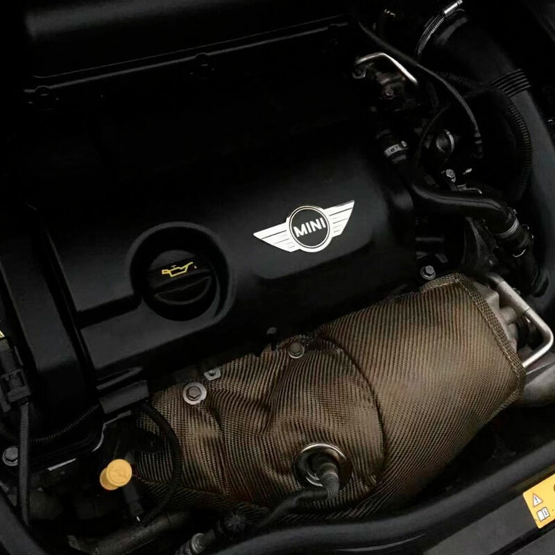 Titânio automóvel turbina capa turbo calor escudo terno para mini n14 n18 mini r55 r56 1.6t