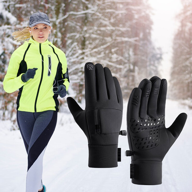 Jesienno-zimowe rękawice narciarskie z ekranem dotykowym dla mężczyzn wygodne rękawice oddychająca miękka do wędrówek na świeżym powietrzu
