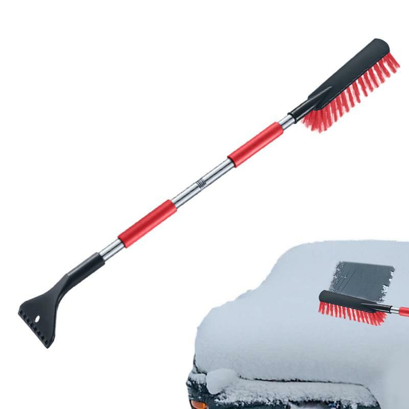 Spazzola da neve per la rimozione della neve dell'auto per auto spazzola in Nylon 2 in 1 spazzola in metallo spazzola da neve e raschietto per ghiaccio staccabile con ergonomico