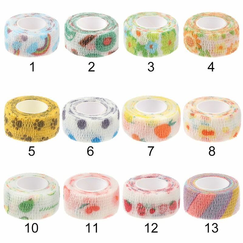 Printed Medical Self Adhesive Elastic Bandage 4.5m Colorful Sports Wrap Tape for Finger Joint Knee First Aid Kit Pet Tape