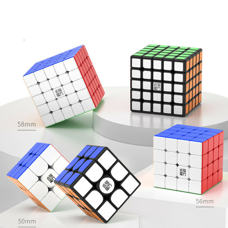 YJ Zhilong 미니 3x3 M 4x4 M 5x5 M 자기 속도 큐브 작은 크기 YongJun Zhilong 3 M 4 M 5 M Fidget Toys Cubo Magico Puzzle