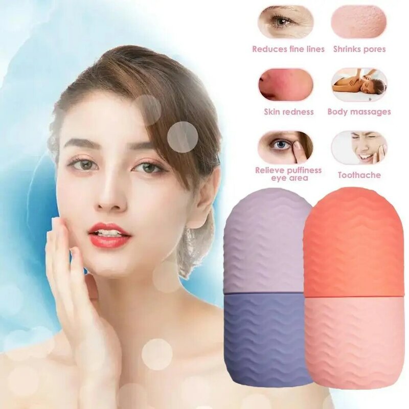 Silicone Ice Facial Roller Skin Care Beauty Lifting Tool Trays Massager Tools Globe Contouring Care Skin Cube Ice Ice Face I5O4