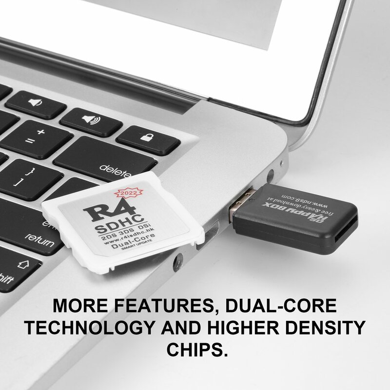 Cartão de memória digital material durável, Flashcard compacto e portátil, Adaptador SDHC R4, Secure Burning Game Card, 2024