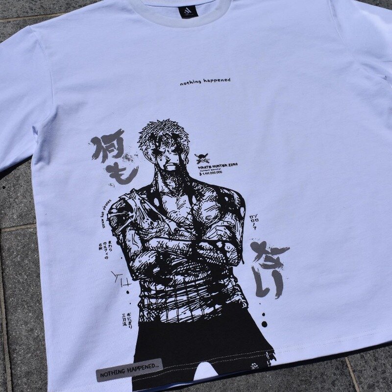 Lato animowany alfabet grafika drukowana krótki rękaw T-shirt męski y2k Goth Harajuku para mody na co dzień luźna bluza