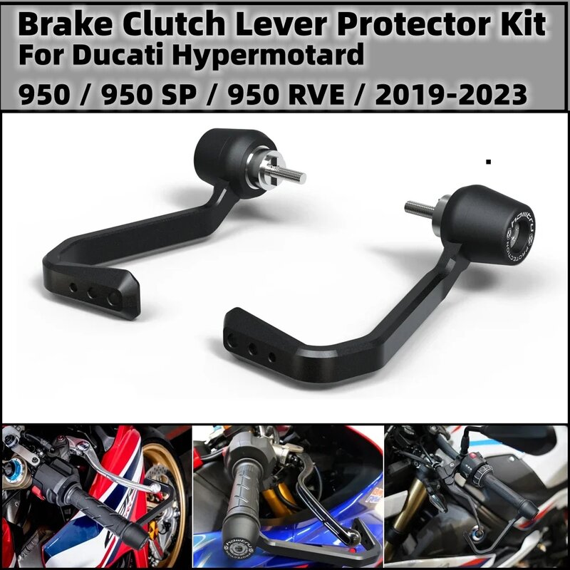 Kit protetor de freio e alavanca de embreagem para motocicleta, Ducati Hypermotard 950, 950 SP, 950 RVE, 2019-2023