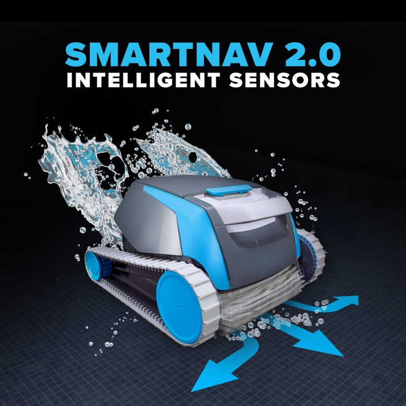 Robotic Pool Cleaner，Massive Top-Loading Filter, Dual Motors,Smart Navigation — for Above Ground & In-Ground Pools up to 33ft