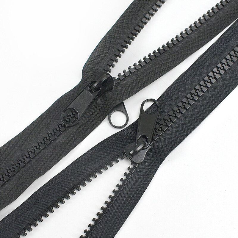 4เมตร10 # เรซิ่น Zippers เปิด-End เดี่ยว/คู่ Sliders ซิปสำหรับถุงนอนกระเป๋าเดินทางเต็นท์ยาวซิปอุปกรณ์เย็บผ้า DIY