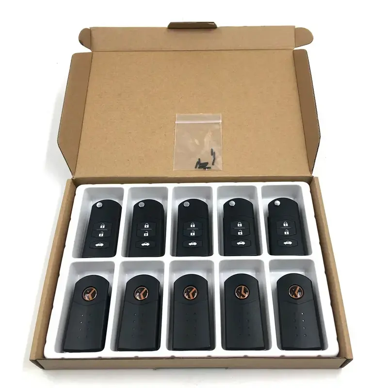 Xhorse-XKMA00EN VVDI Wire Remote Key, 3 Botões, Chave remota do carro para Mazda, Chave universal para VVDI2, Mini Tool, 1 Pc, 2 Pcs, 3Pcs