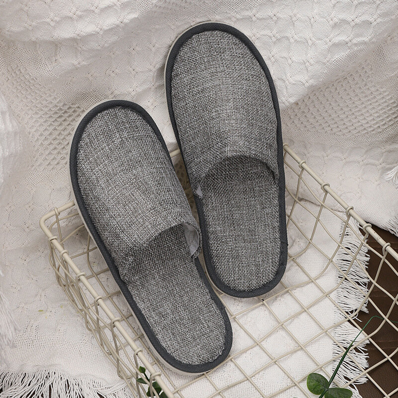 1 paio di pantofole usa e getta pantofole da viaggio per Hotel pantofole per ospiti domestici per feste sanitarie pantofole morbide per l'ospitalità in tinta unita da donna