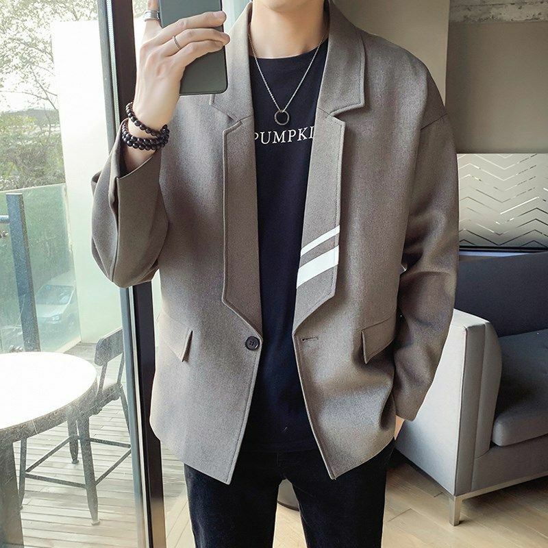 2-A23 2023 trendy brand new high-end men's high-end jacket Korean style handsomasual casual light mature style men's clothing