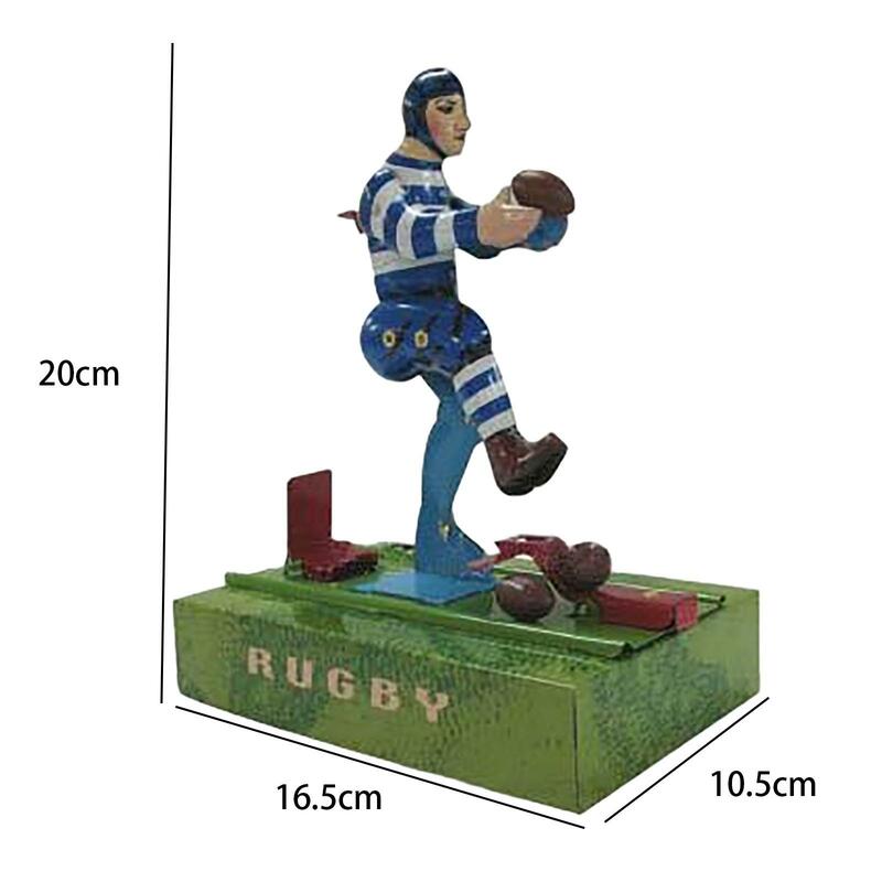 Patung karakter bertema Rugby, suvenir untuk rak buku ruang tamu rak