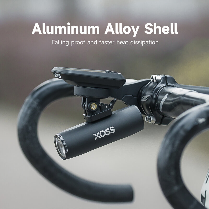 XOSS-impermeável USB recarregável bicicleta farol, MTB lâmpada frontal, bicicleta flash luz, 800lumen