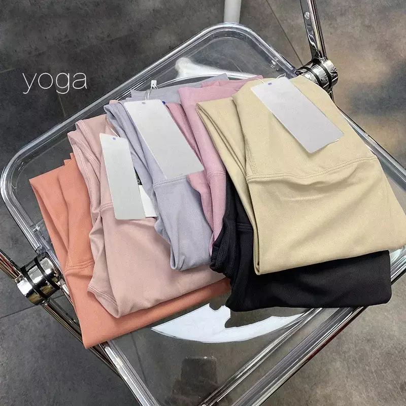 Celana olahraga Yoga kebugaran pinggang tinggi mulus dua sisi celana Yoga olahraga