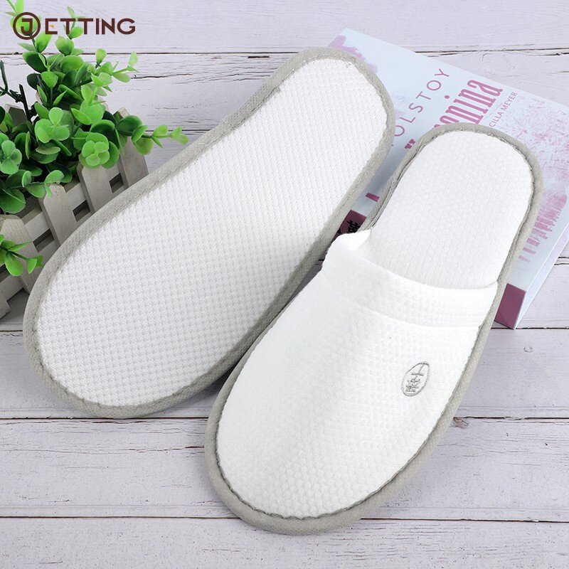 Solid Color White Hotel Room Light Non Slip Casual Home Disposable Slippers For Women 36，37，38，39，40,41