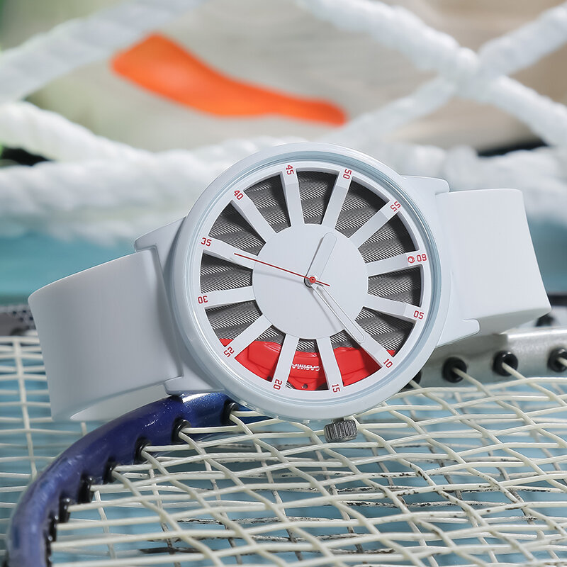 Reloj de pulsera de cuarzo para pareja, resistente al agua, estilo Simple, correa de silicona, reloj Unisex, esfera única, reloj de pulsera creativo de moda