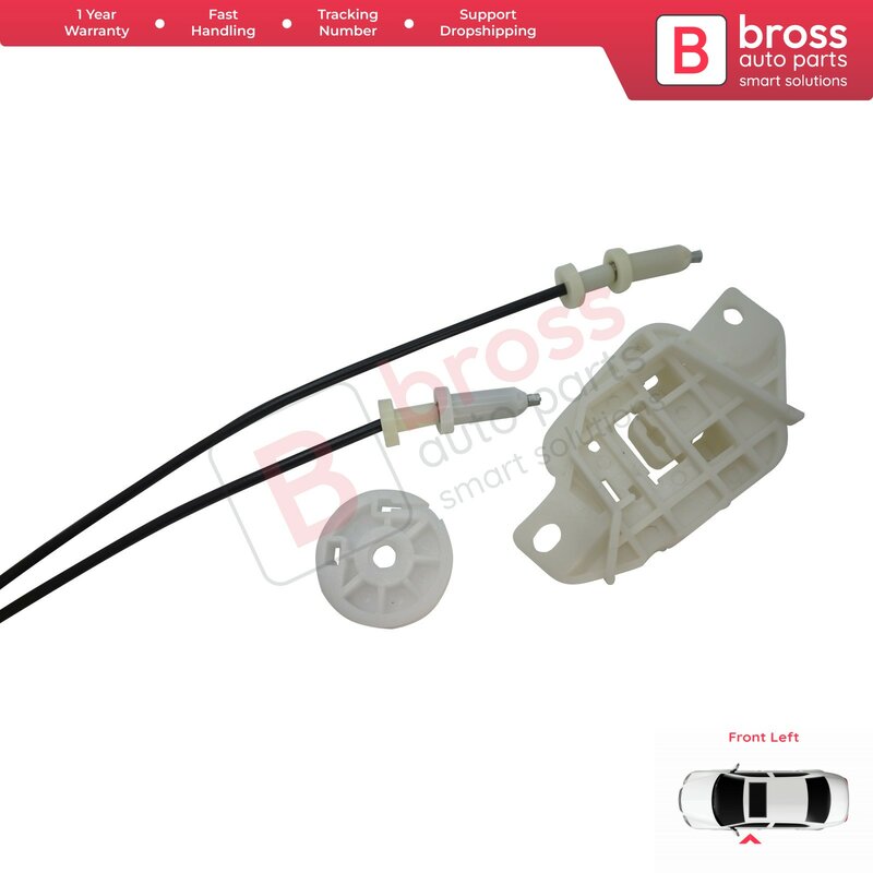 Bross Auto-onderdelen BWR5243 Venster Regulator Reparatie Set Linksvoor 824034A010 Voor Hyundai H-1 Starex MK1 Schip Uit Turkije