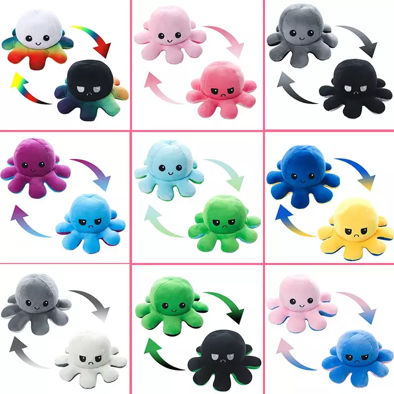 Octopus happy-sad toys- Pop powder Toy- It Octopus Burbuja Mood kawaii POP items Octopus peluche Decoration angry pulpo