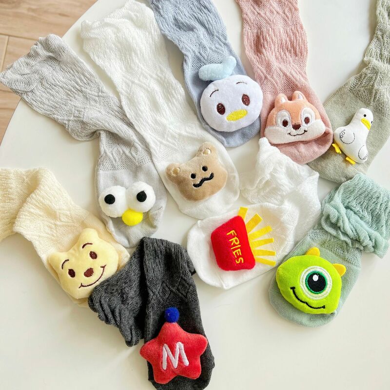 Kids Cotton Knee High Sock Boy Girl Toddler Child Summer Mesh Thin Newborn Infant Cute Funny Star Bow Long Sock Baby Accessories