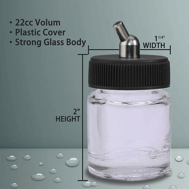 JOYSTAR New 10PCS Airbrush rozpylacz szklany słoik do butelek 22CC/standardowy przyssawka wieczko