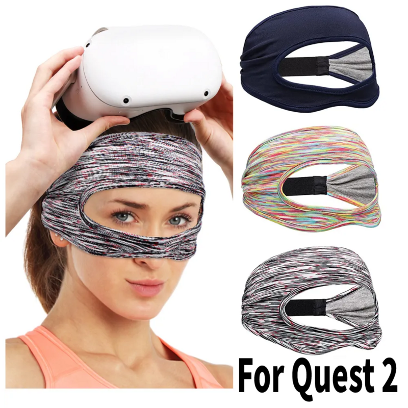 For Oculus Quest 2 Accessories VR Mask Cover Breathable Sweat Band Virtual Reality Headset for Meta Quest 3 Pico 4 Vision Pro