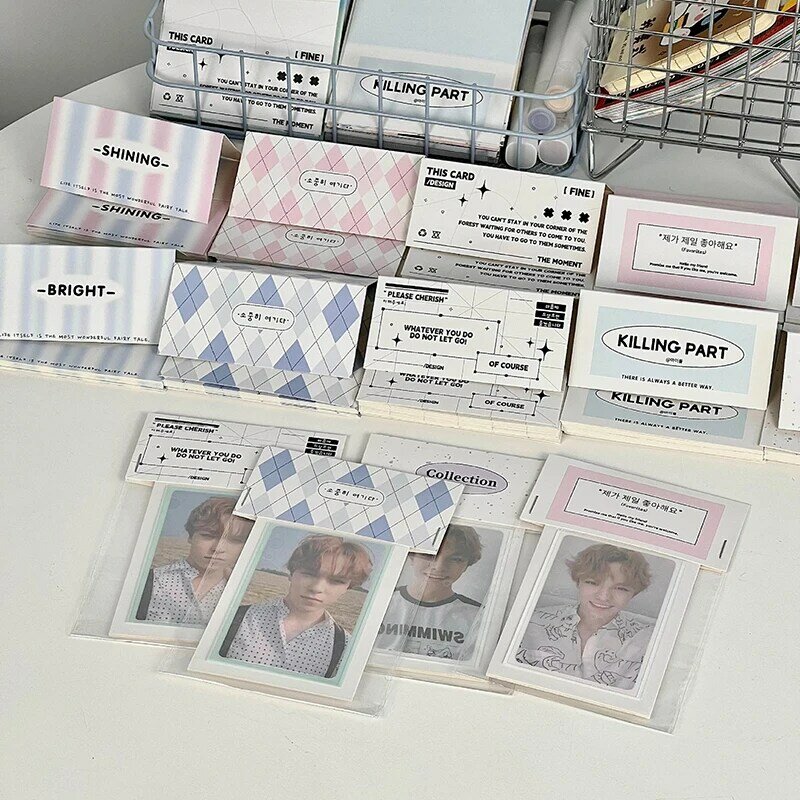 10Pcs Ins Paper Card Head Hard Paper Photocards Packaging Gift DIY Material