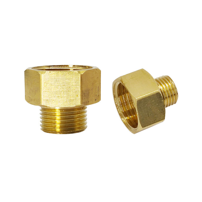 Brass 1/8" 1/4" 3/8" 1/2" M14 M20 Male to Female Threaded Hexagonal Bushing Reducing Pipe Fitting Gas Connector Adapter Coupler