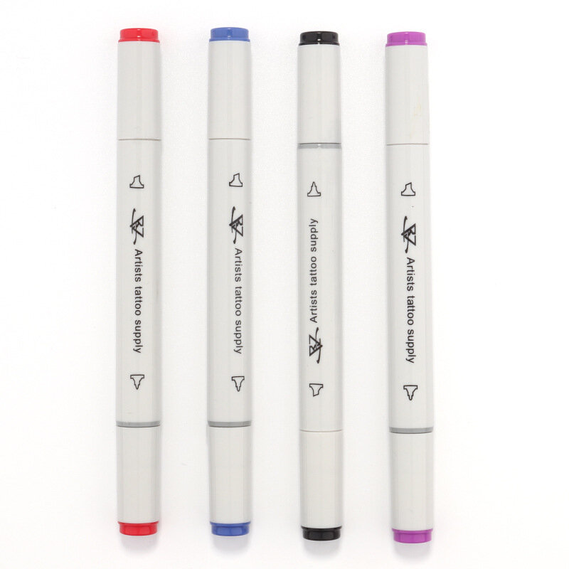 3PCS large Tattoo Color Drawing Pen Oil based Pen Water based Marking Pen Color Double headed Line Drawing Pen
