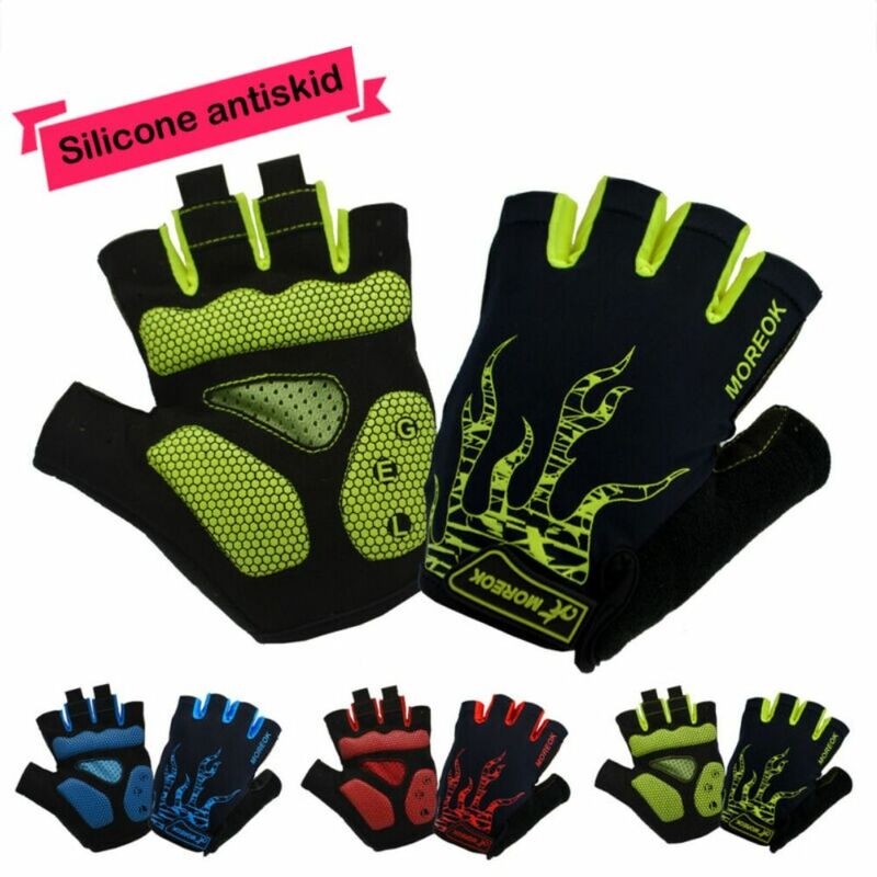 Sarung tangan sepeda gunung bantalan Gel 5MM, sarung tangan sepeda antilembap, sarung tangan sepeda balap antiselip untuk pria wanita
