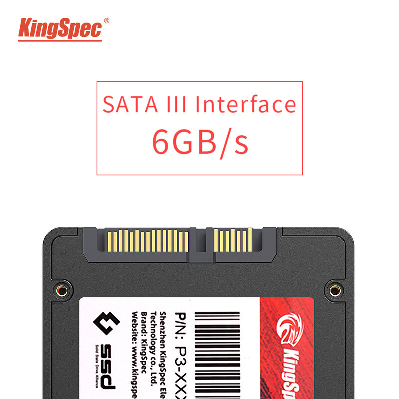 KingSpec-Unidade de estado sólido SATA para laptop, desktop, P3, P4, 120GB, 128GB, 240GB, 256GB, 512GB, 1TB, 2TB, 2,5 polegadas, SATA3, SATA2