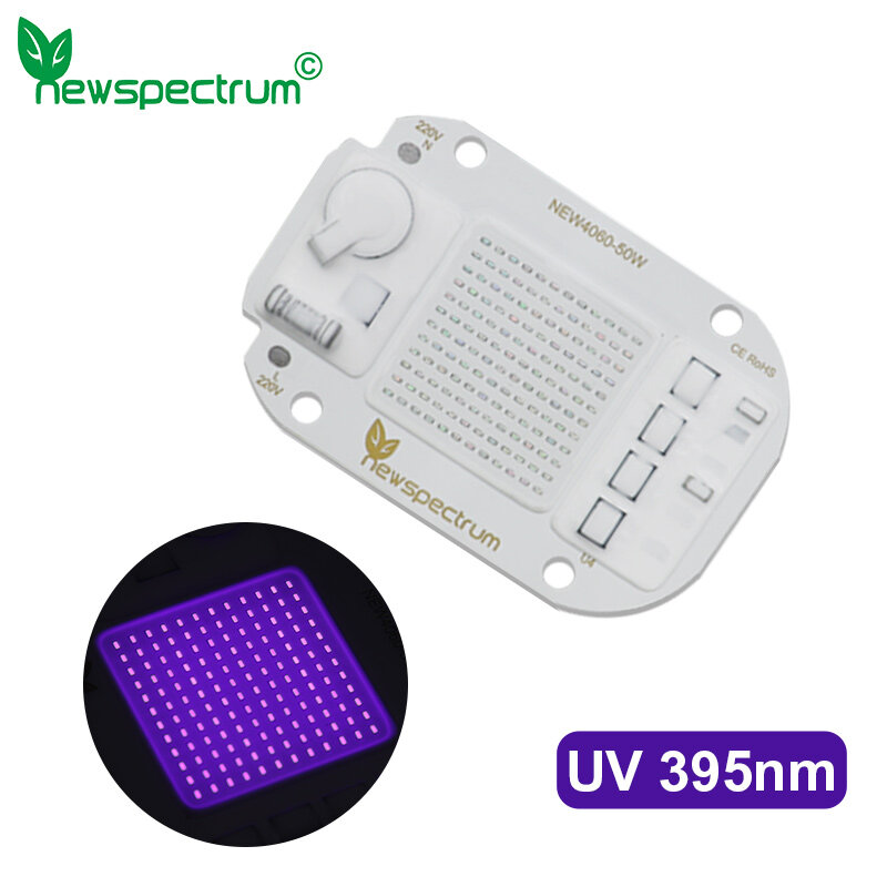 Chip LED UV Modul 50W Ultraviolet, Chip Lampu Manik-manik 20W 30W 395nm Ungu untuk Cahaya Penyembuhan Lanskap Jalan DIY