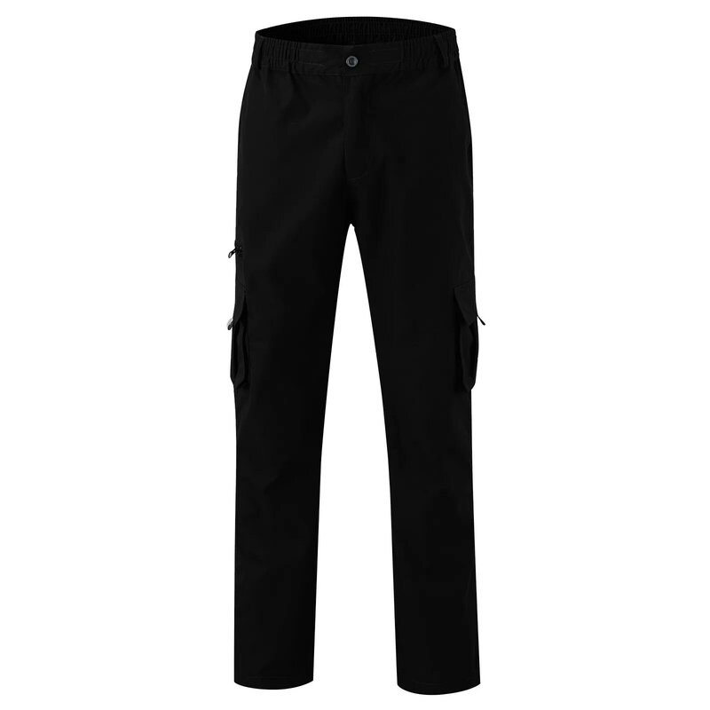 Men All Season Fit Pant Casual All Solid Color Pocket Trouser Fashion Overalls Beach Straight Leg Fitness Sports Pockets Pant