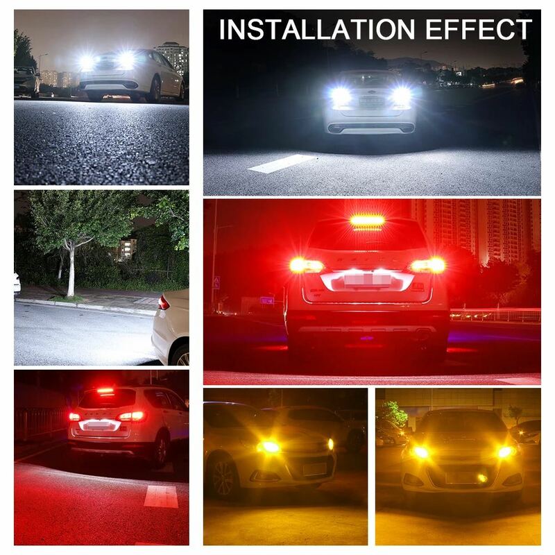 차량용 LED 전구 방향 지시등, 백색 브레이크 역방향 주차 램프, PY21W P21/5W 1156 Ba15s 1157 Bay15d, 12V 33SMD 7000K, 1 개