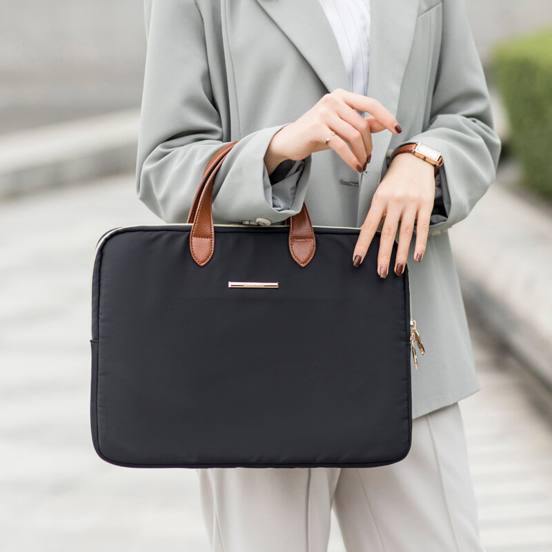 Laptop Bag 13 14 15,6 polegadas impermeável Notebook Bag Sleeve Para Macbook Air ASUS Lenovo Dell Huawei Shoulder Handbag Briefcase Bag