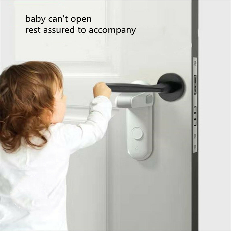 Kind Veiligheid Deurklink Slot Huisdier Kamer Deurklink Slot Bescherming Baby Deurklink Slot Punch Gratis Eenvoudig Te Installeren en Gebruik