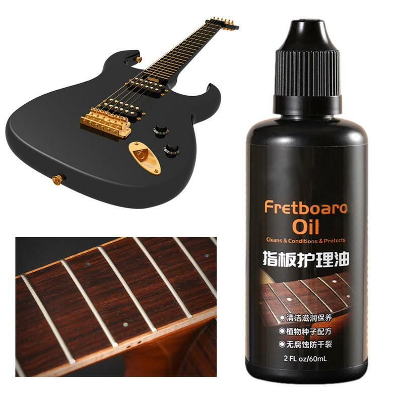 Aceite de diapasón para guitarra, limpiador de aceite de limón para el cuidado del diapasón, limpieza de guitarra portátil, Kit de pulido y cuidado de aceite para guitarra
