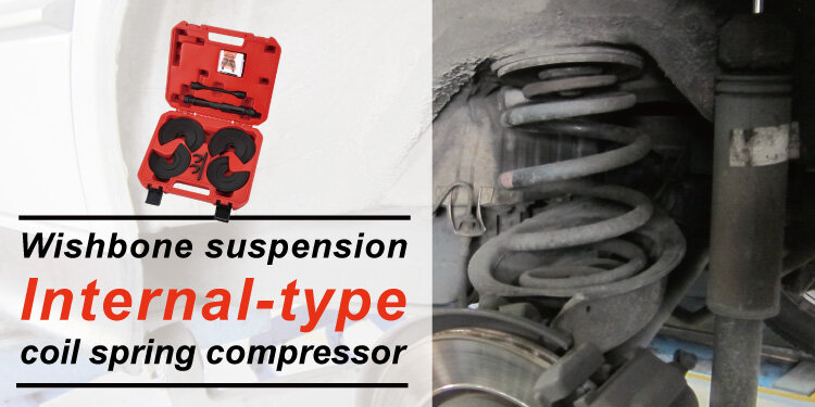 Coil Spring Compressor For Wishbone Suspension On Car
