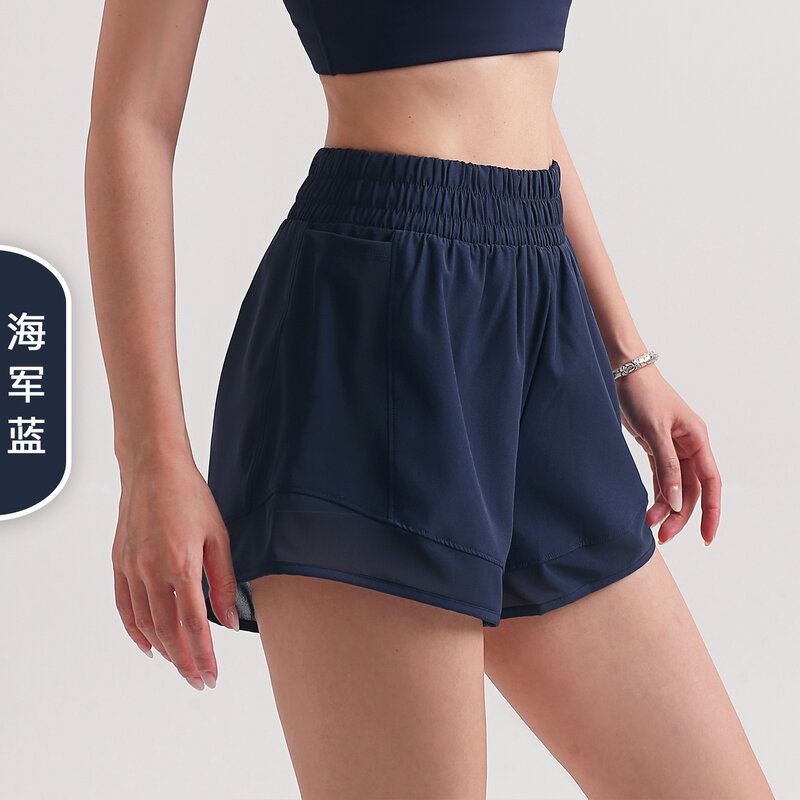 QUMOR-pantalones cortos deportivos para mujer, Shorts holgados de cintura elástica, informales, cómodos, de Color sólido, para verano