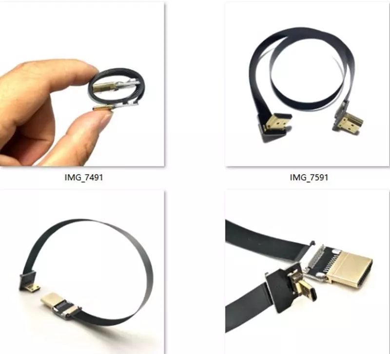 كابل مسطح صغير HDMI FPC ، HDTV متوافق ، مروحية متعددة FPV ، تصوير جوي ، FFC ، الملعب 20Pin لHDMI HDTV FPV