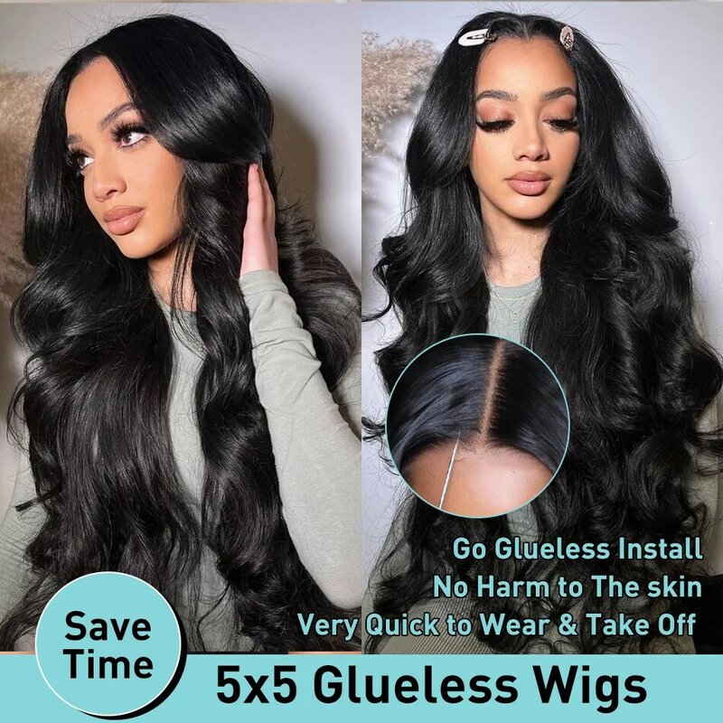 Body Wave 13x4 13x6 HD Transparent Lace Front Wigs 30 40 Inch Brazilian Water Wave 5x5 Closure Glueless Wig Human Hair For Women
