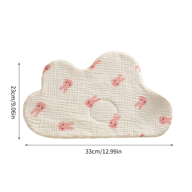 Y1UB recém-nascidos travesseiro travesseiro bebê respirável headPillow nuvem forma travesseiro infantil