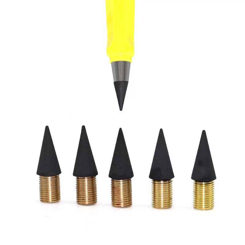 10 Stück austauschbare Stifts pitze für ewigen Bleistift Gold Silber universellen ewigen Bleistift kopf für kein Tinten stift unbegrenztes Schreiben