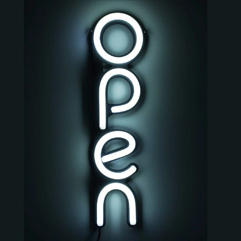 Letreros abiertos para negocios, luz LED eléctrica de neón con interruptor, ventana, puerta, tienda, floristería, Bar, salón, cafetería, restaurante, Pubs