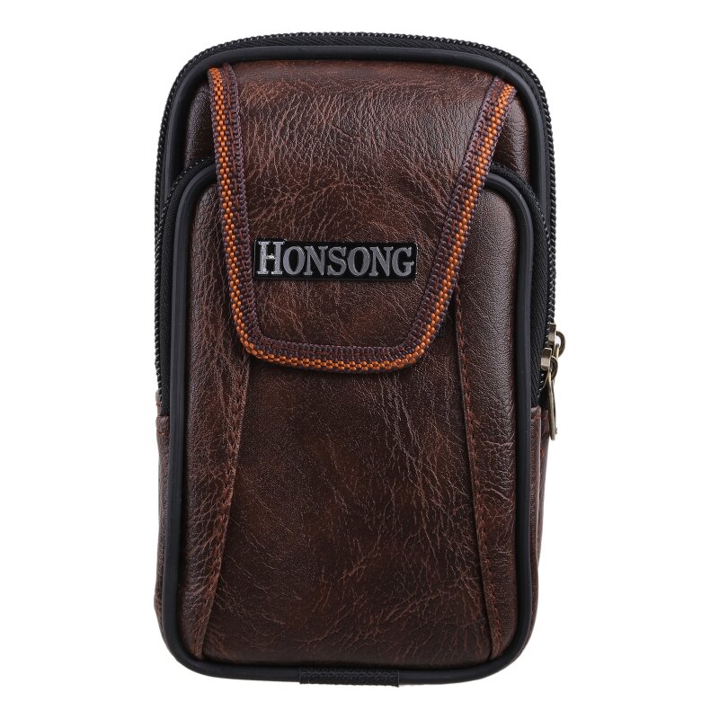 Bolsa cintura couro vintage masculina multifuncional bolsa telefone cinto esportivo coldre cinto ar livre pequena