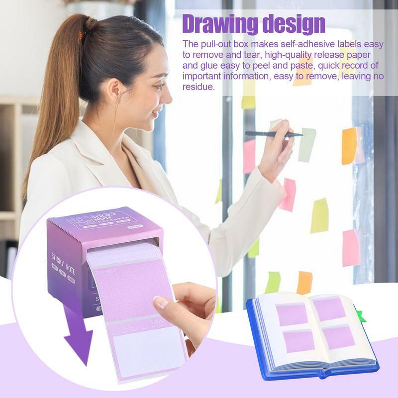 Teacher Sticky Notes 256 Sheets Pull Out Writing Notes Cute Sticky Note Tape Small Note Pads For Painting Notes Message Helper