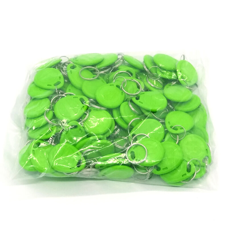 100pcs 125Khz RFID Tag Proximity Keyfobs Ring Access Control Card 11 Colour for Access Control Time Attendance Read-only