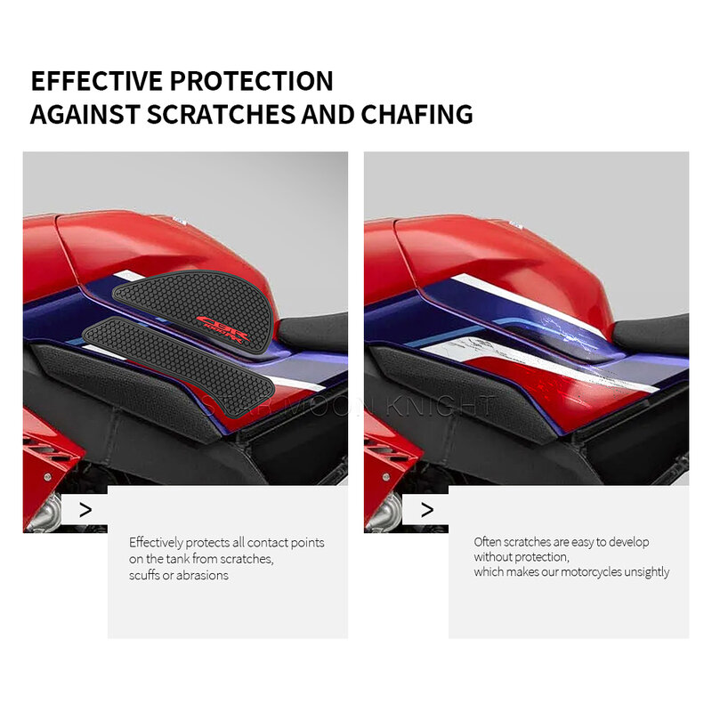 Cuscinetto del serbatoio del carburante laterale del motociclo per Honda CBR1000RR-R Fireblade SP 2020 2021 2022-adesivi protettivi pad di trazione per impugnatura del ginocchio